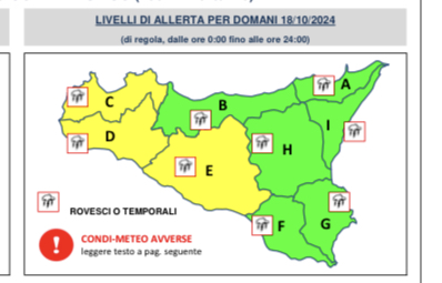 Meteo, Avviso Allerta Gialla